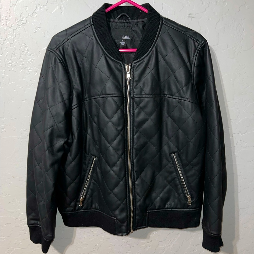 ana black leather jacket